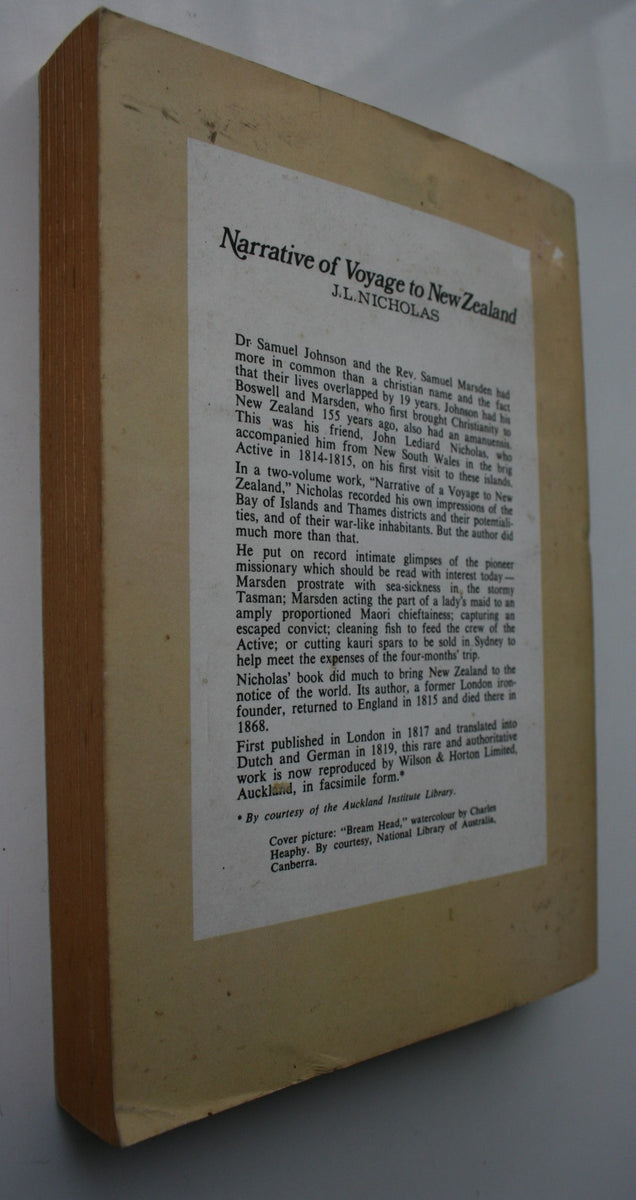 Narrative of a Voyage to New Zealand. By John Liddiard Nicholas
