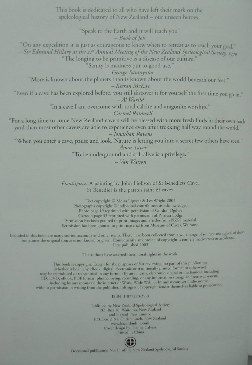 Delving Deeper: Half a Century of Cave Discovery in New Zealand by Lip 