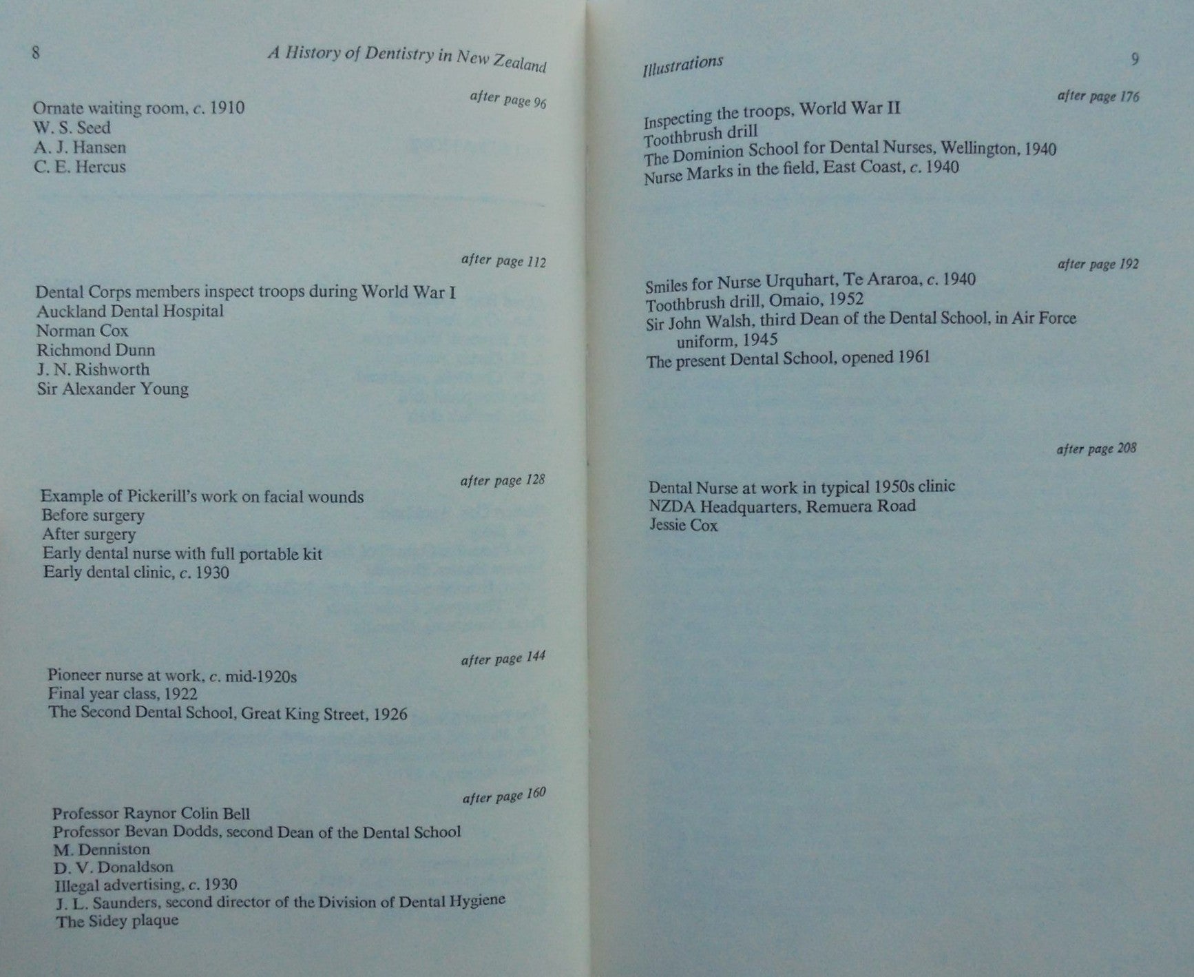 A History of Dentistry in New Zealand by T.W.H. Brooking.