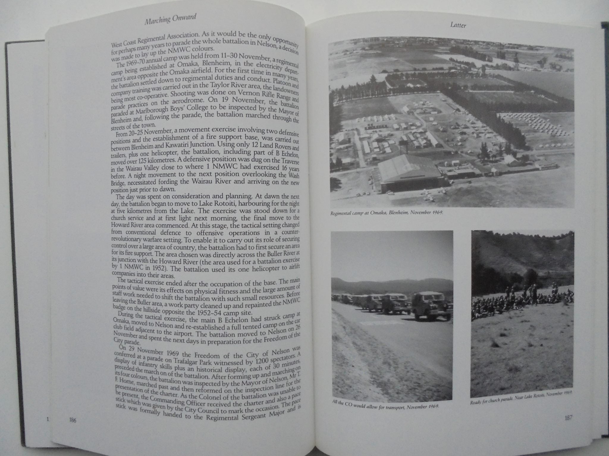 Marching Onward: A History of the 2nd Battalion (Canterbury, Nelson, Marlborough, West Coast) Royal New Zealand Infantry Regiment 1845-1992. by E.G. Latter.