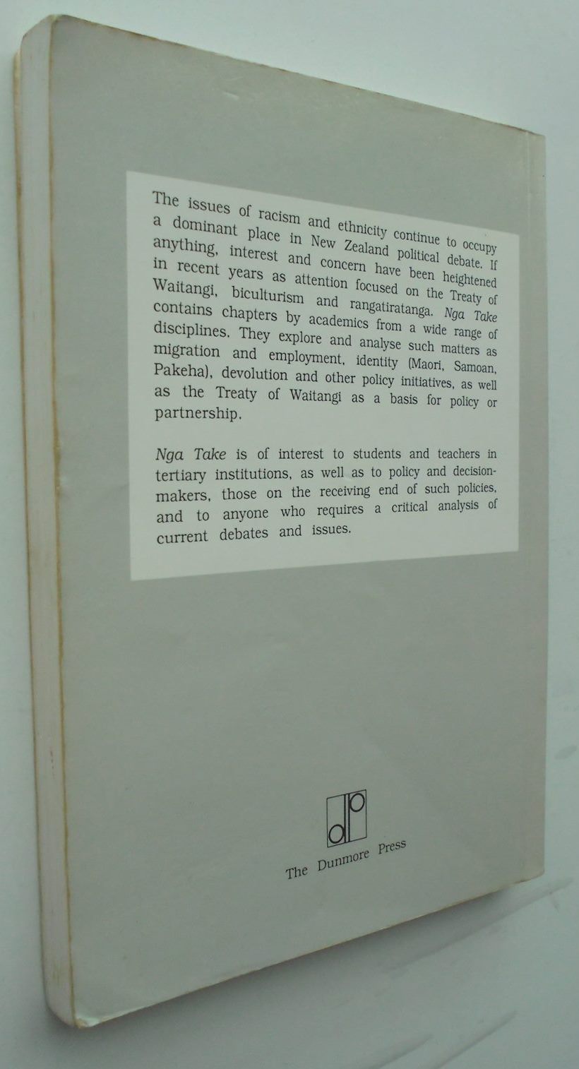 Nga Take: Ethnic Relations and Racism in Aotearoa/New Zealand. By Paul Spoonley. David Pearson. Cluny Macpherson