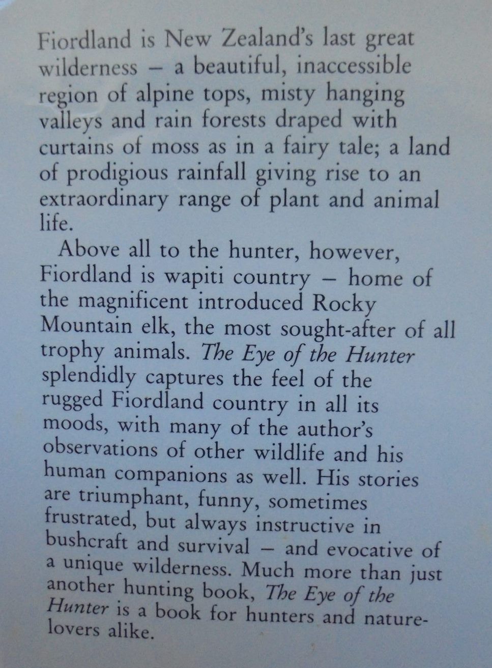 The Eye of the Hunter. SIGNED FIRST EDITION.