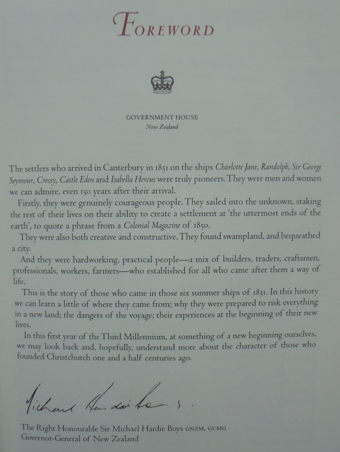 The Summer Ships. Being an Account of the First Six Ships Sent out From England by the Canterbury Association in 1850-1851 by Colin Amodeo.