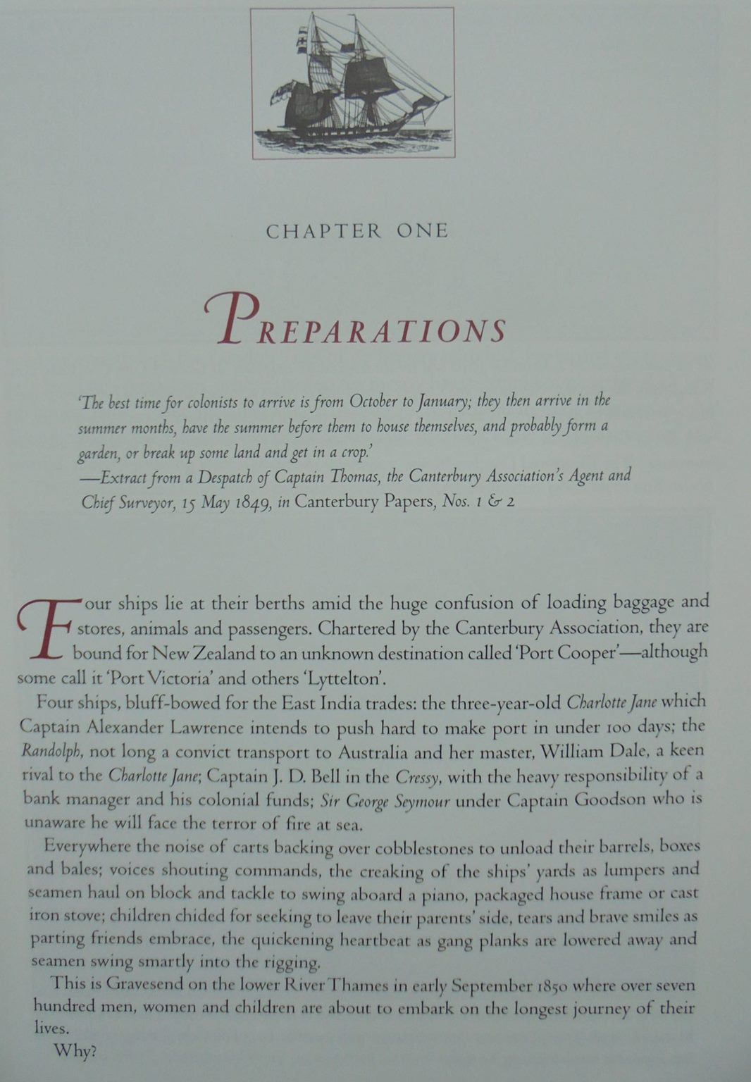 The Summer Ships. Being an Account of the First Six Ships Sent out From England by the Canterbury Association in 1850-1851 by Colin Amodeo.