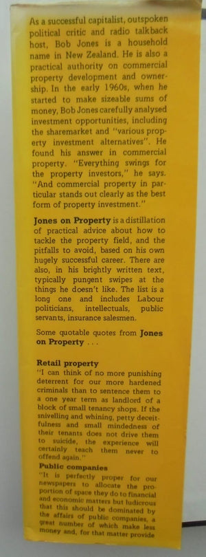 Jones on Property. By Bob Jones. First Edition, 1977, first impression