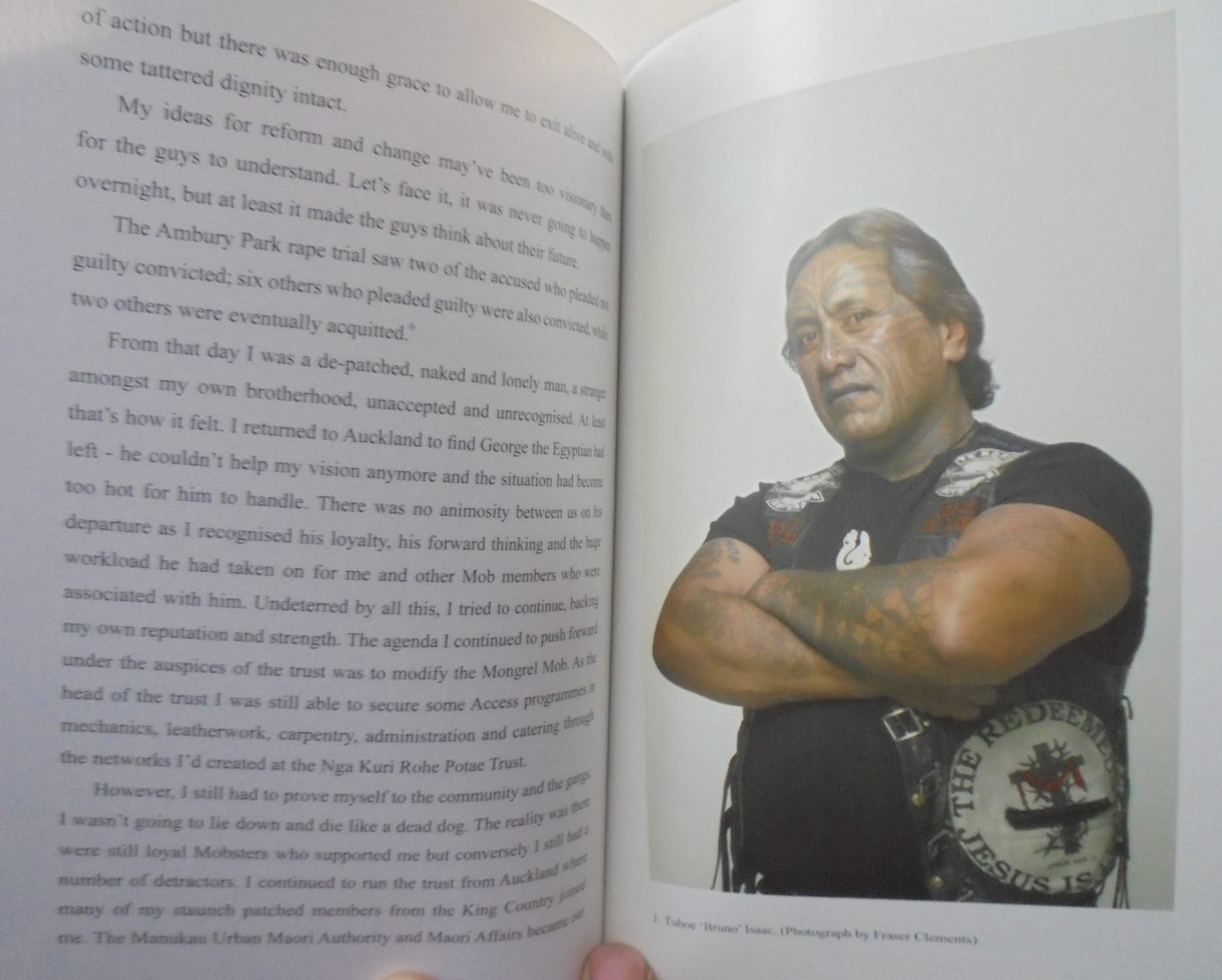 True Red. The Life of an Ex-Mongrel Mob Gang Leader. SIGNED By Tuhoe 'Bruno' Isaac, Bradford Haami.