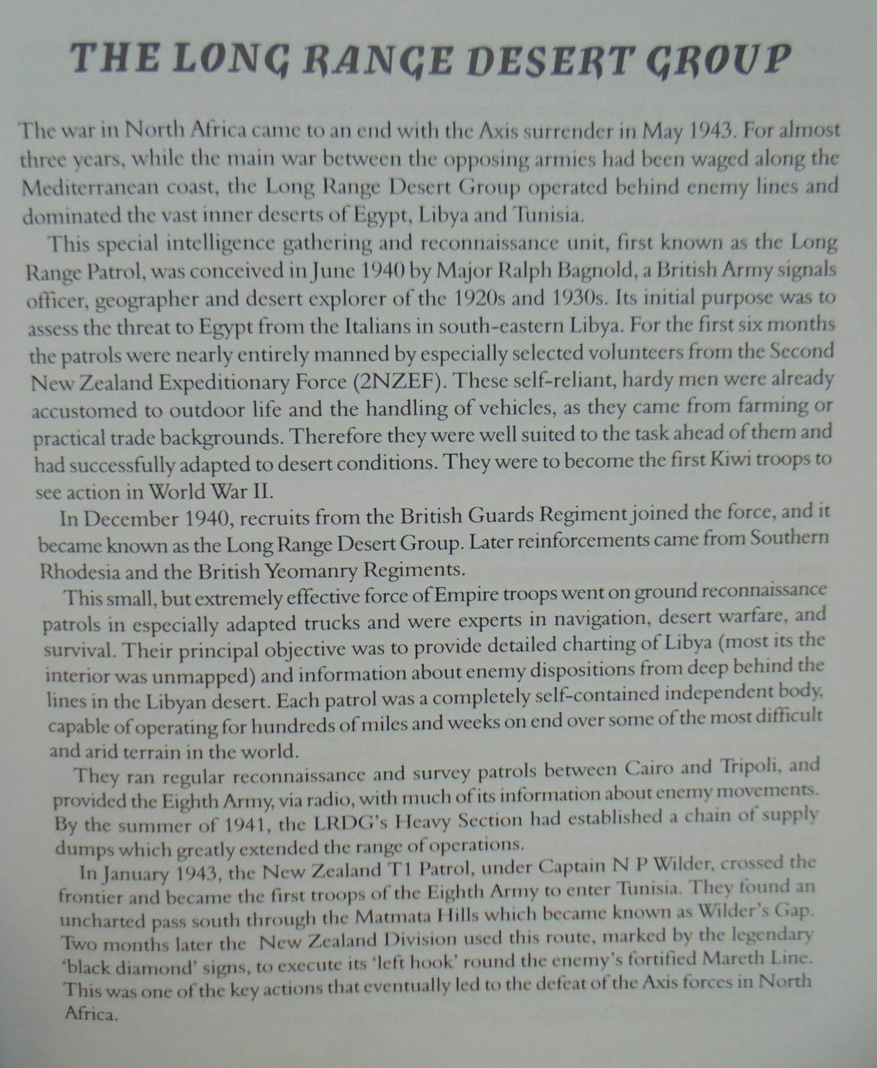 Bearded Brigands The Legendary Long Range Desert Group in the Diaries and Photographs of Trooper Frank Jopling. Edited by Brendan O'Carroll.