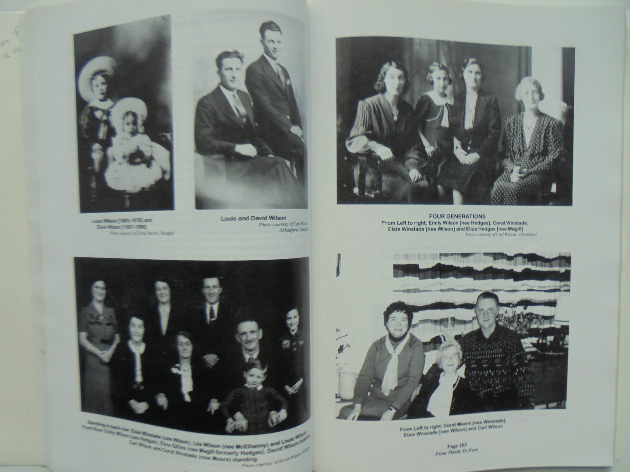 From Thistle to Fern : 150 years of a Scottish family in New Zealand, 1848-1998 compiled by Heather Bray. SIGNED & DATED BY AUTHOR.