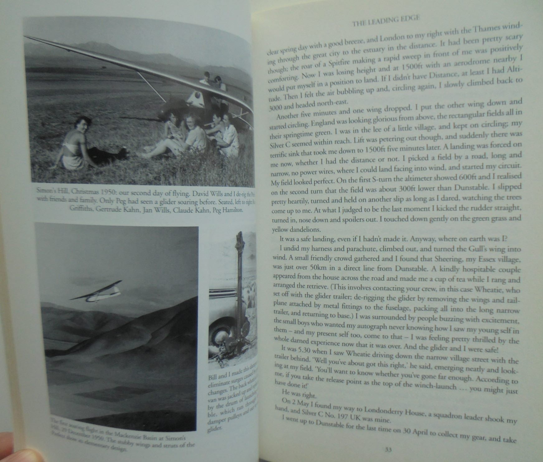 The Leading Edge: Gliding. An Adventure Story. BY Dick Georgeson And Anna Wilson. SIGNED BY BOTH AUTHORS.