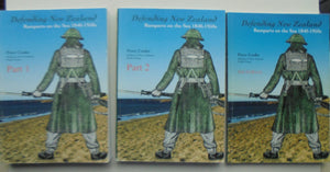 Defending New Zealand Ramparts on the Sea 1840-1950'S By Peter Cooke. VERY SCARCE. THREE VOLUME SET.