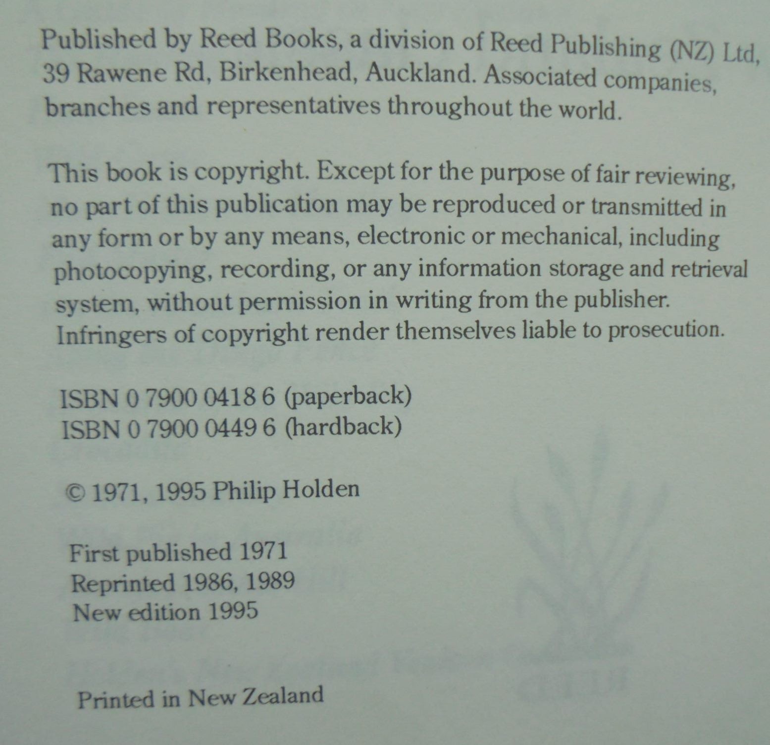 Pack & Rifle: The Enlarged Edition of a New Zealand Classic by Philip Holden.