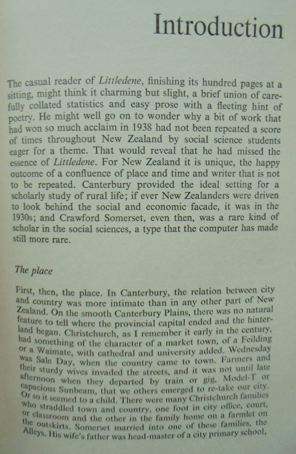 Littledene Patterns Of Change. By H.C.D. Somerset.