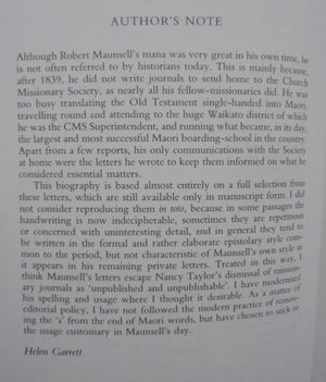 Te Manihera: The Life and Times of the Pioneer Missionary Robert Maunsell. SIGNED