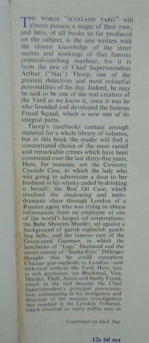 Calling Scotland Yard : Being The Casebook Of Chief Superintendent Arthur Thorp. Presented by A. Noyes.