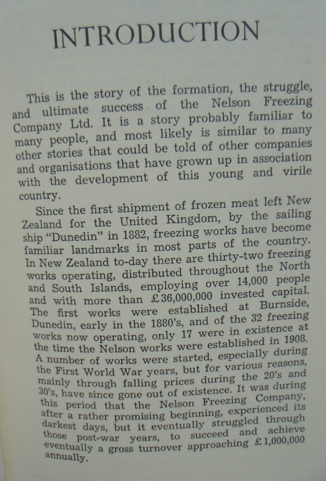 The First Fifty Years : a history of the Nelson Freezing Company Limited SIGNED by Arthur W. Parrott.