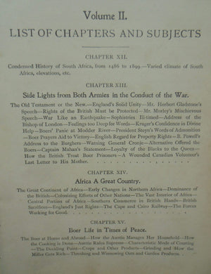 South Africa and the Boer-British War Comprising a History of South Africa and Its People Including the War of 1899, 1900, 1901, and 1902 by J Castell Hopkins and Murat Halstead.