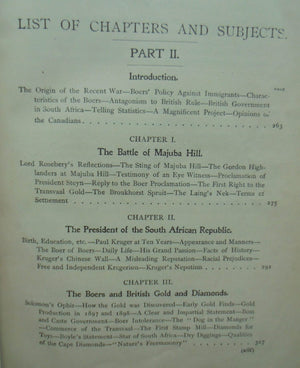 South Africa and the Boer-British War Comprising a History of South Africa and Its People Including the War of 1899, 1900, 1901, and 1902 by J Castell Hopkins and Murat Halstead.