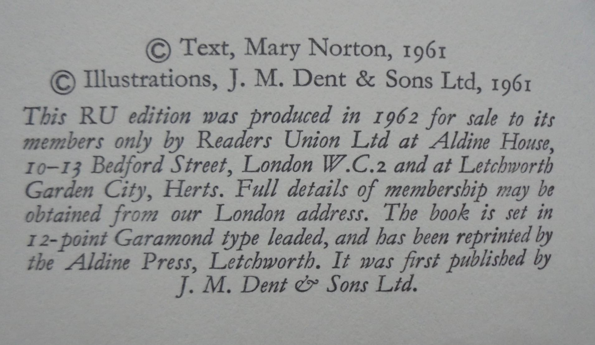 The Borrowers Afield & The Borrowers Aloft. (1962). By Mary Norton