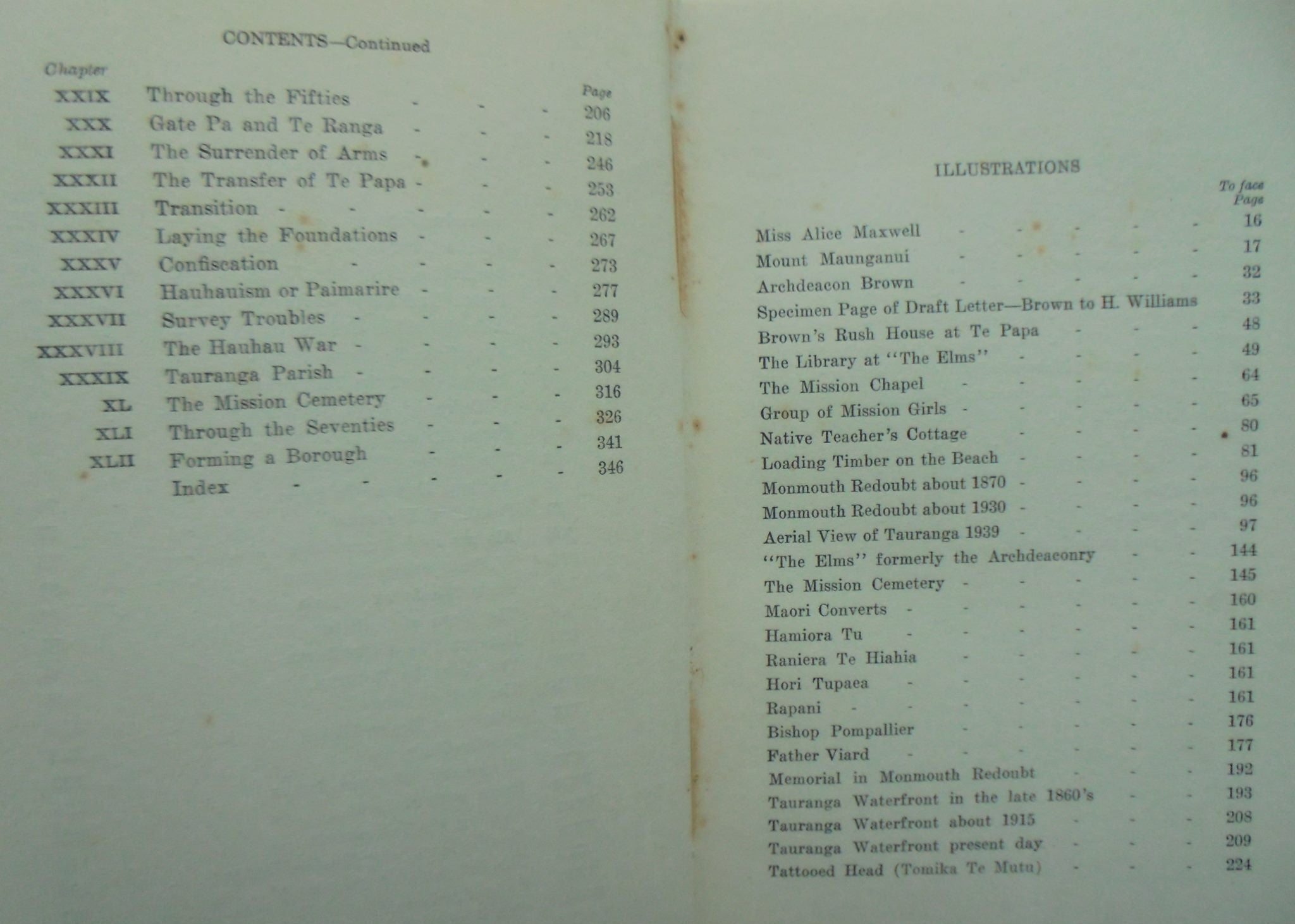 A Centennial History of Tauranga by Gifford, W H and H Bradney Williams. 1940, FIRST EDITION. SCARCE.