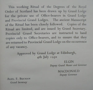 The Official Ritual Heredom of Kilwinning and Rosy Cross. By Freemasons.