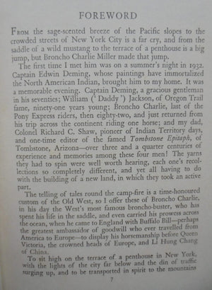 Broncho Charlie: A Saga of the Saddle by Gladys Shaw Erskine. VERY SCARCE First British Edition.