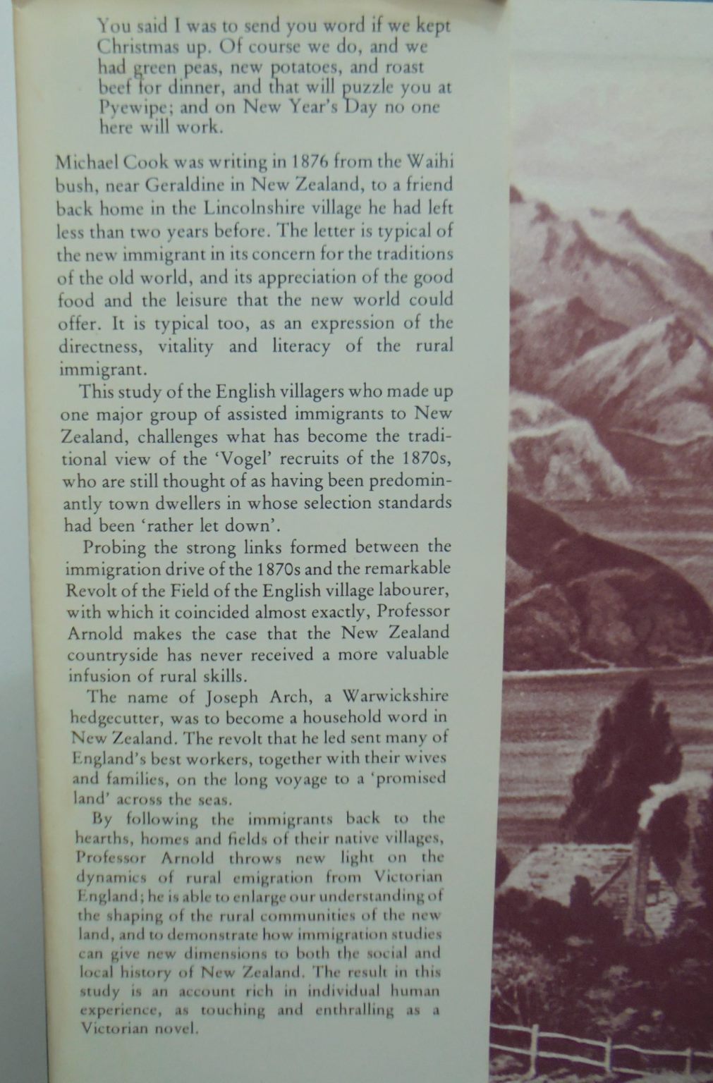 The Farthest Promised Land: English Villagers, New Zealand Immigrants of the 1870s. by Rollo Arnold. SIGNED BY AUTHOR.