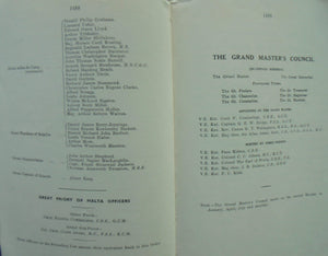 Knights Templar. Calendar of The Great Priory of The United Religious and Military Orders of the Temple of the St. John of Jerusalem, Palestine, Rhodes and Malta in England and Wales and the Dominions and Dependencies of the British Crown