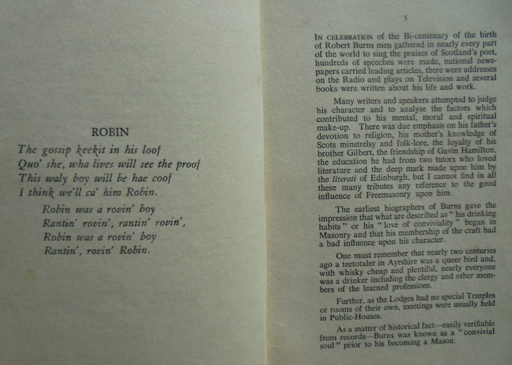 What Robert Burns Owed To Freemasonry by William Paxton.