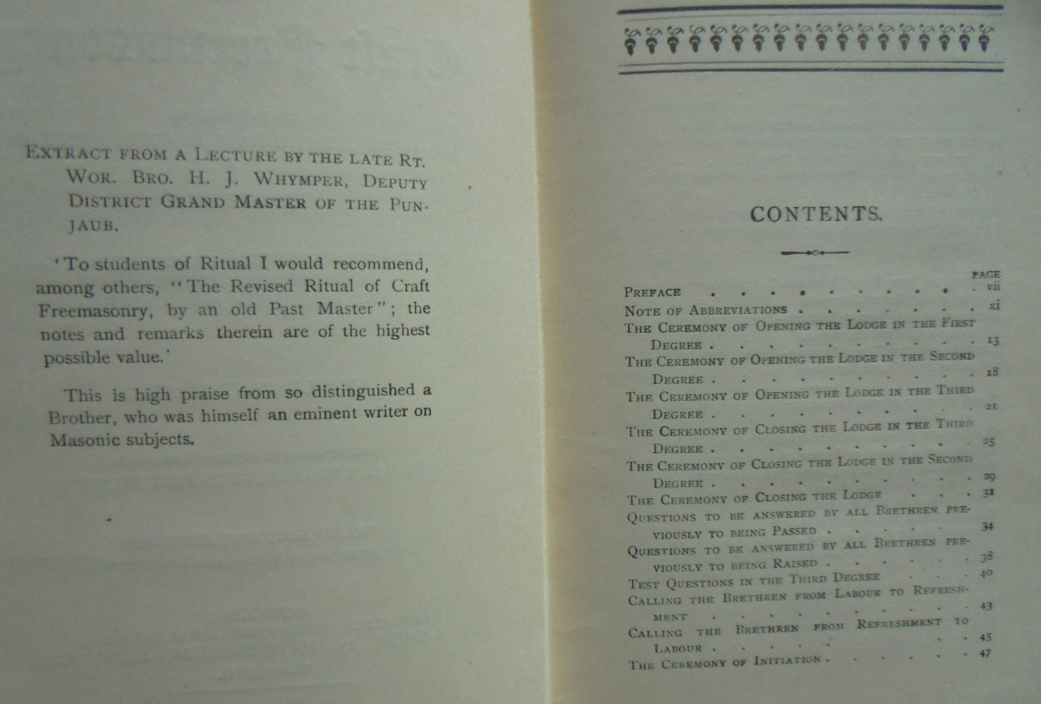 The Revised Ritual Of Craft Freemasonry by An Old Past Master.