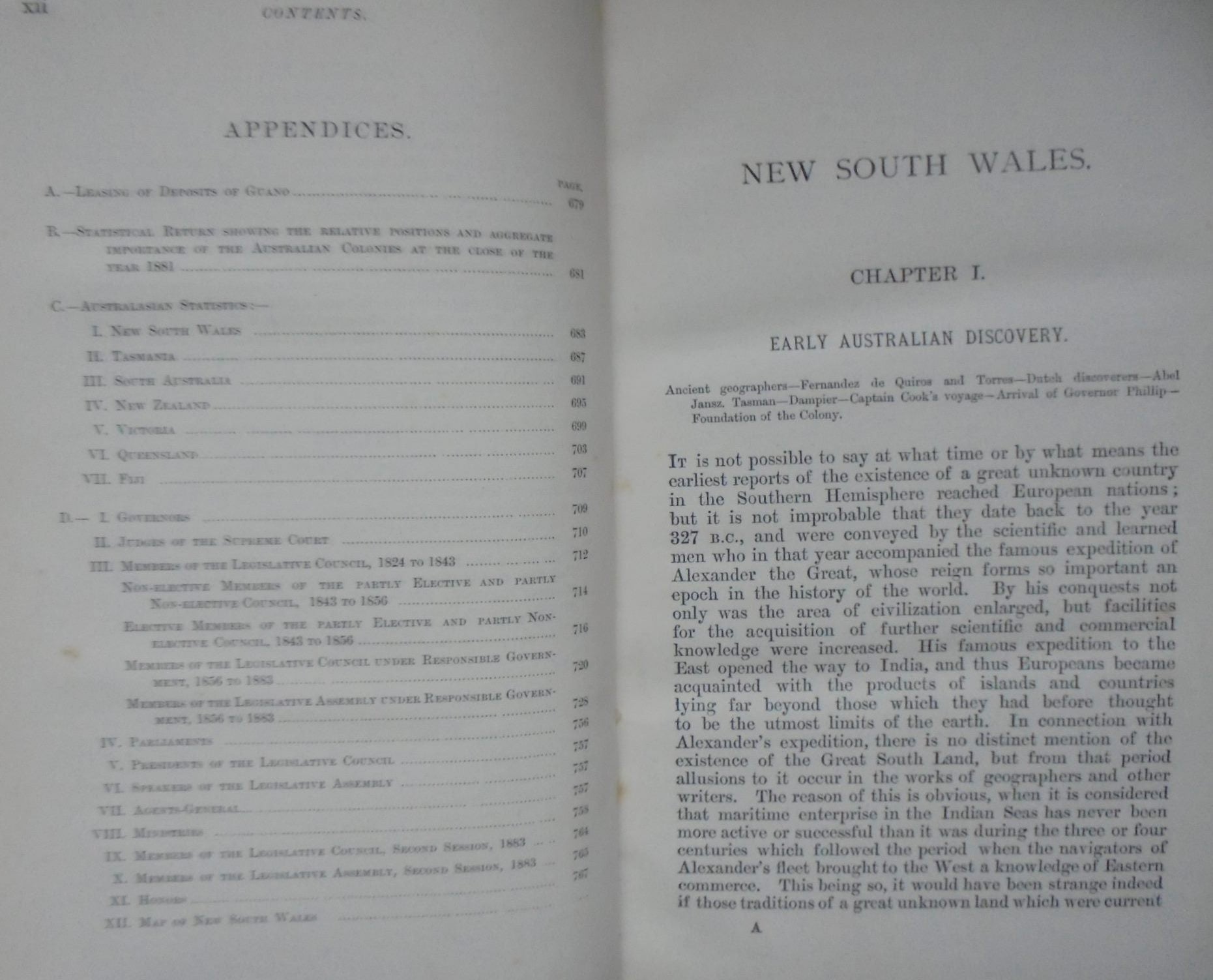 An Epitome Of The Official History Of New South Wales, From the Foundation Of The Colony, In 1788, To The Close Of The First Session Of The Eleventh Parliament Under Responsible Government, In 1883.