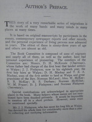 The Gael Fares Forth: The Romantic Story of Waipu and Sister Settlements. (1935) first edition