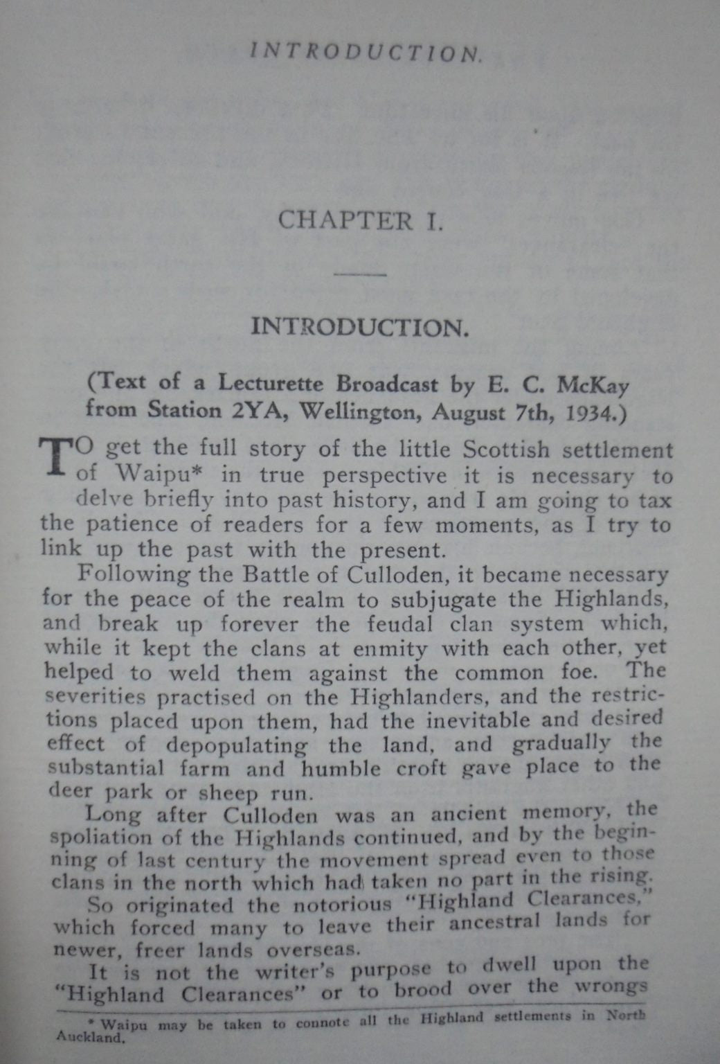 The Gael Fares Forth: The Romantic Story of Waipu and Sister Settlements. (1935) first edition