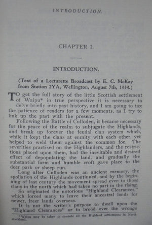 The Gael Fares Forth: The Romantic Story of Waipu and Sister Settlements. (1935) first edition