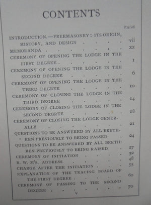 The Scottish Workings of Craft Masonry, Complete and Accurate. Comprising the Ceremonies of Opening and Closing in the Three Degrees.