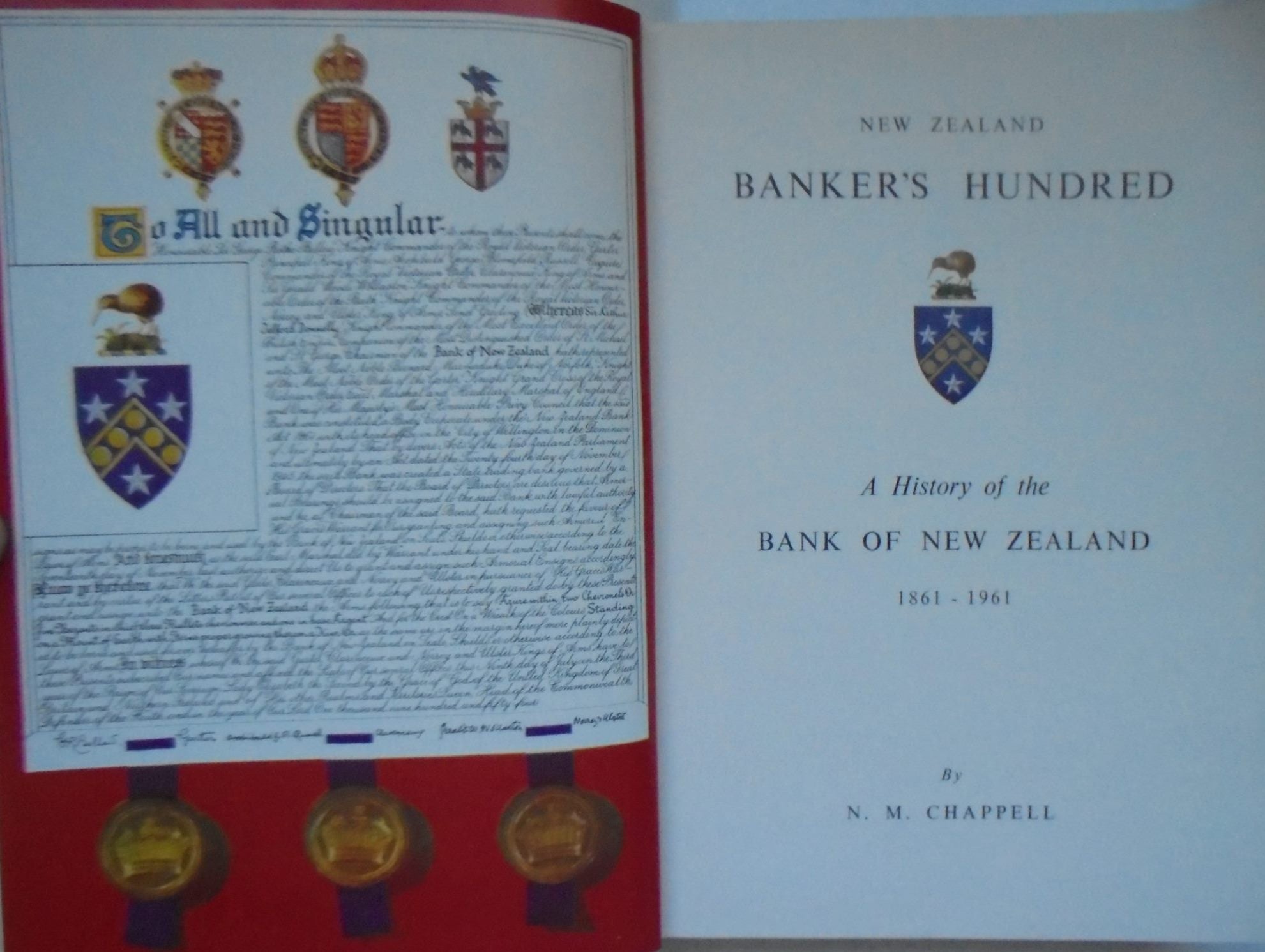 New Zealand Banker's Hundred: A History of Bank of New Zealand 1861-1961 by N. M. Chappell