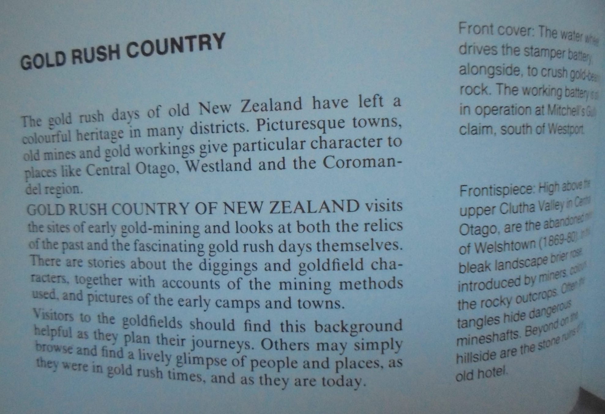 Gold rush country of New Zealand by Gordon Ell