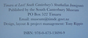 Timaru at Last! : South Canterbury's Strathallan Immigrants By Alan McKenzie.