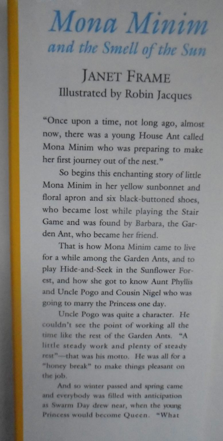 Mona Minim and the Smell of the Sun By Janet Frame, Robin Jacques (Illustrated by).