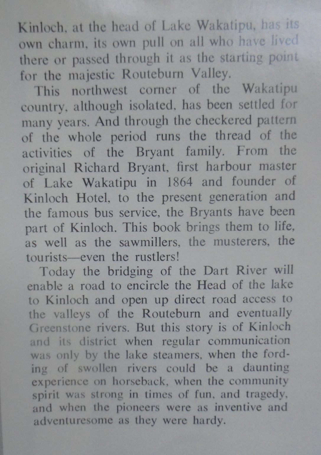 Road To Routeburn. Story of Kinloch, Wakatipu by Doreen McKenzie Hardback 1st edition