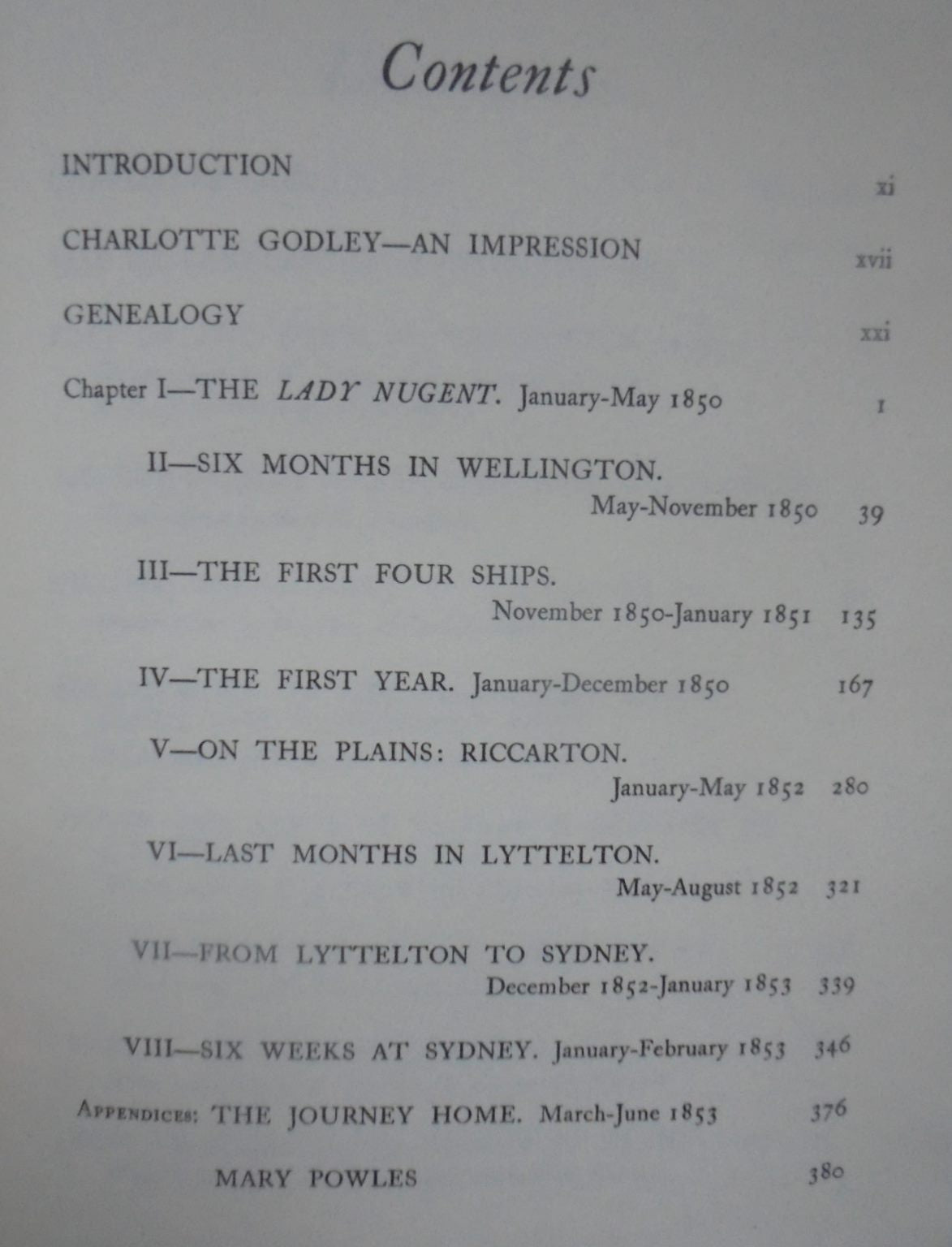 Letters from Early New Zealand by Charlotte Godley 1850 - 1853 by John Godley (Editor).