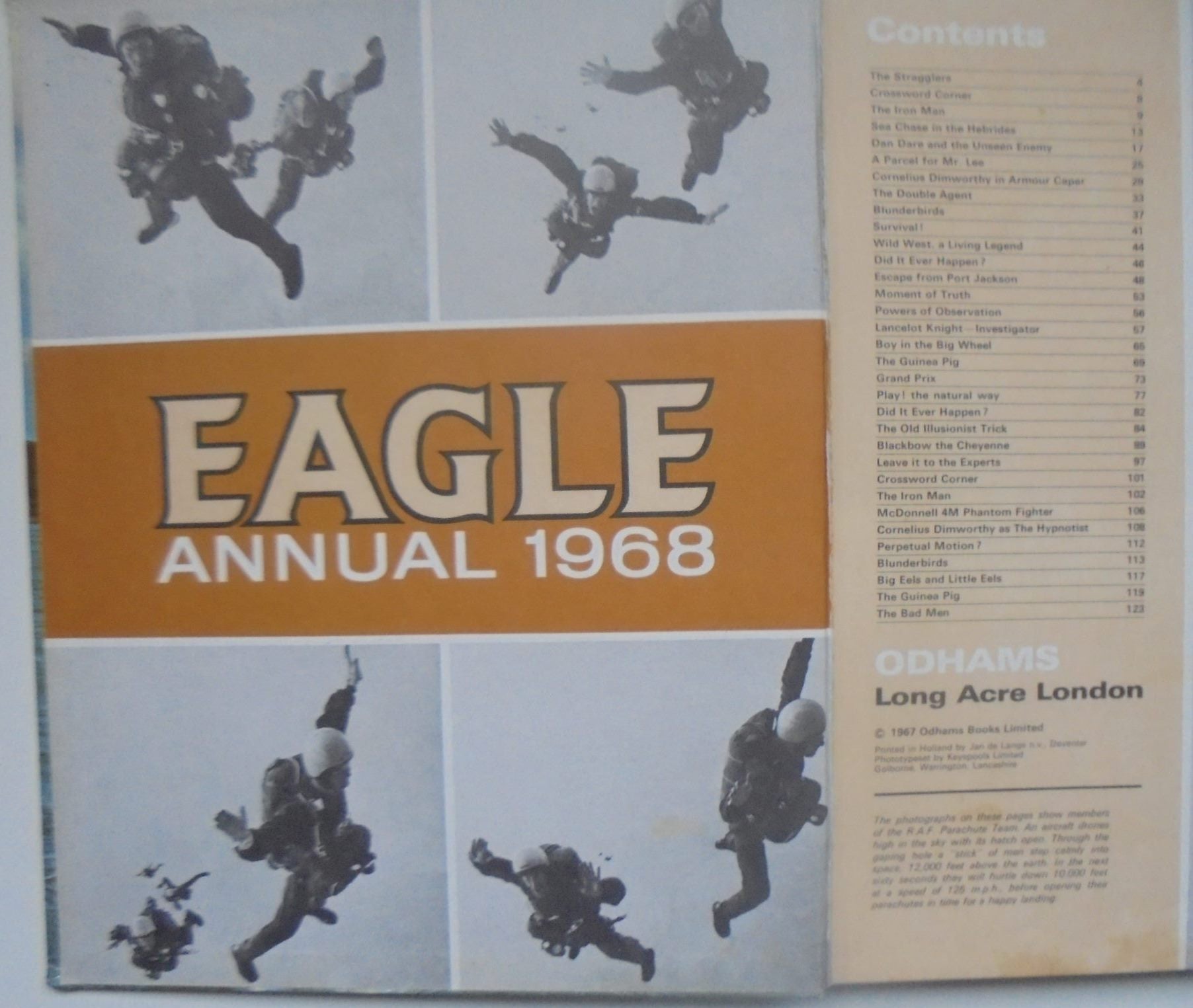 Four Eagle Annuals. 1961, 1964, 1968, 1963 - Free Postage