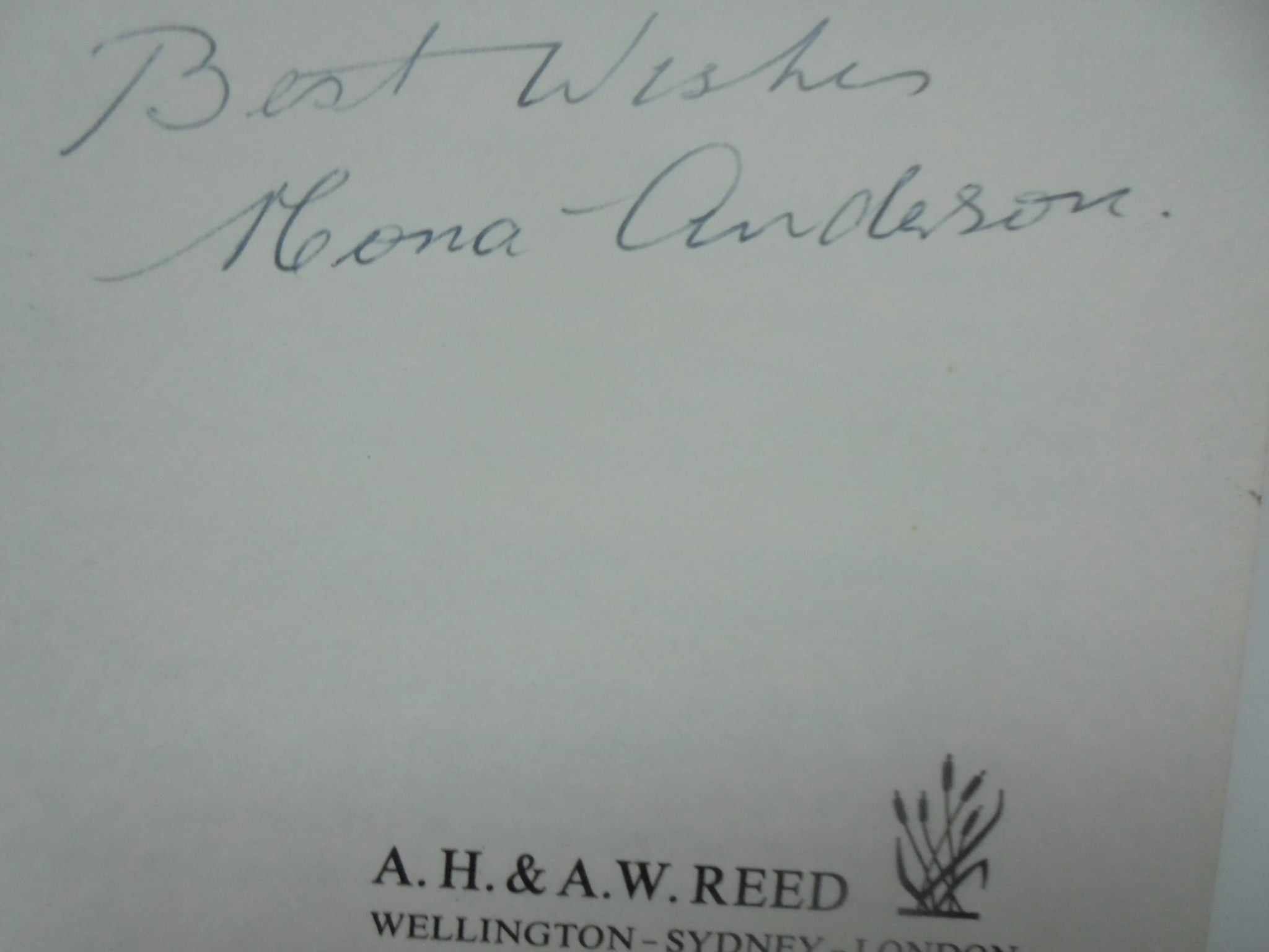 A Letter From James. SIGNED by Mona Anderson