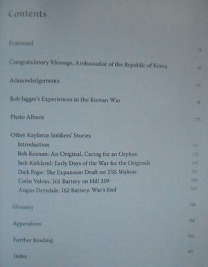 Korea: A Kiwi Gunner's Story Authors: Bob Jagger, Sue Corkill. Photographs by Bob Jagger.