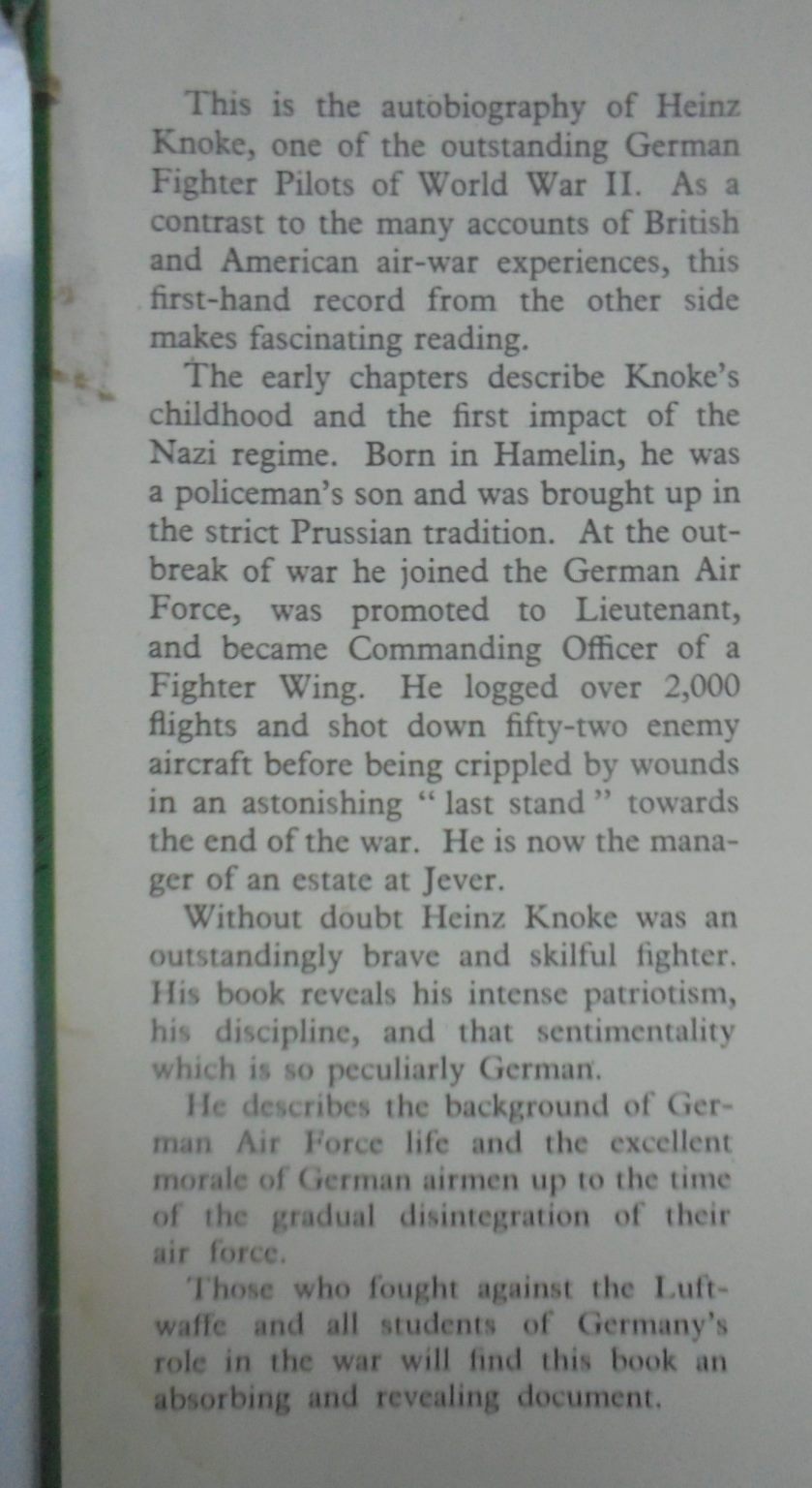 I Flew for the Fuhrer: The Story of a German Airman. First Edition, first printing.