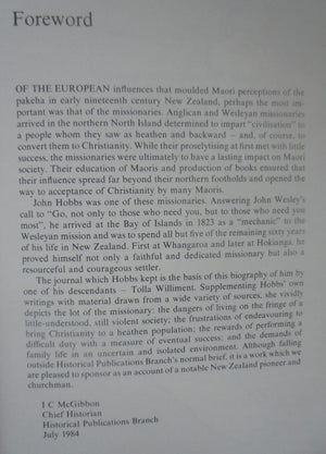 John Hobbs 1800 - 1883: Wesleyan Missionary to the Ngapuhi Tribe of Northern New Zealand. Author(s): Williment, T. M. I. Hardback 1st edition.