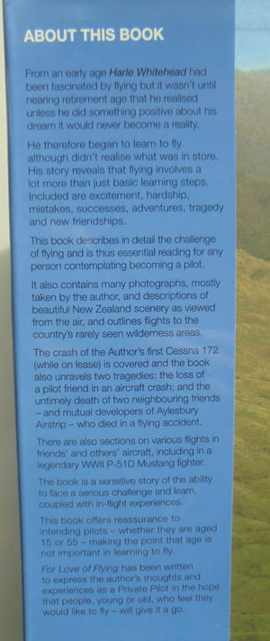 For Love of Flying By Harle Whitehead. Flying a Cessna 172 'Skyhawk' in NZ.