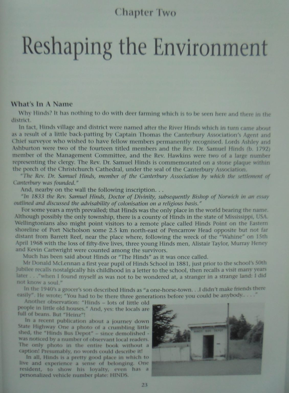 Hinds and Surrounding Areas, History, Heritage and Highlights by Lorraine Baughan. Limited Edition.