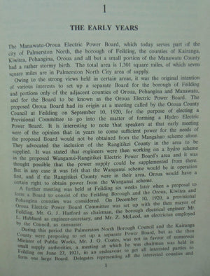 Manarua memoirs. A short history of the Manawatu Oroua electric power board 1920 -1972.