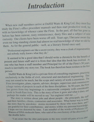 An Engineer Told Me. The Story of the First 50 Years of Duffill Watts & King Ltd, Consulting Engineers. By Ian R Pairman.