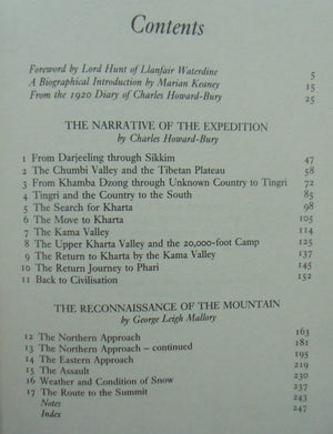 Everest Reconnaissance: The First Expedition of 1921 by Bury, Charles Howard; Mallory, George Leigh